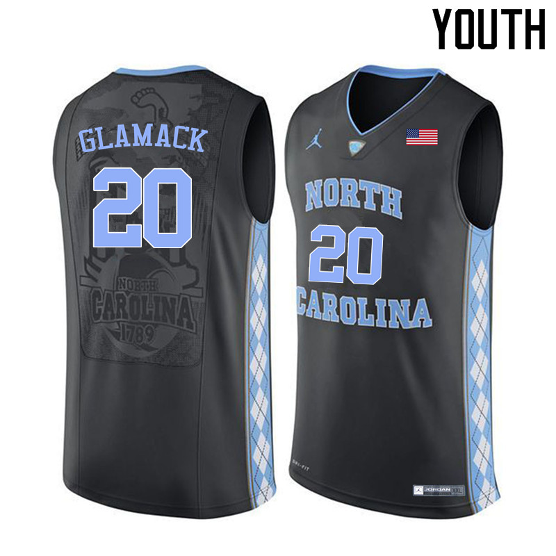 Youth North Carolina Tar Heels #20 George Glamack College Basketball Jerseys Sale-Black
